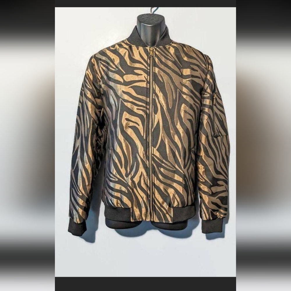 INC International Concepts Black and Gold Patterned Jacket.